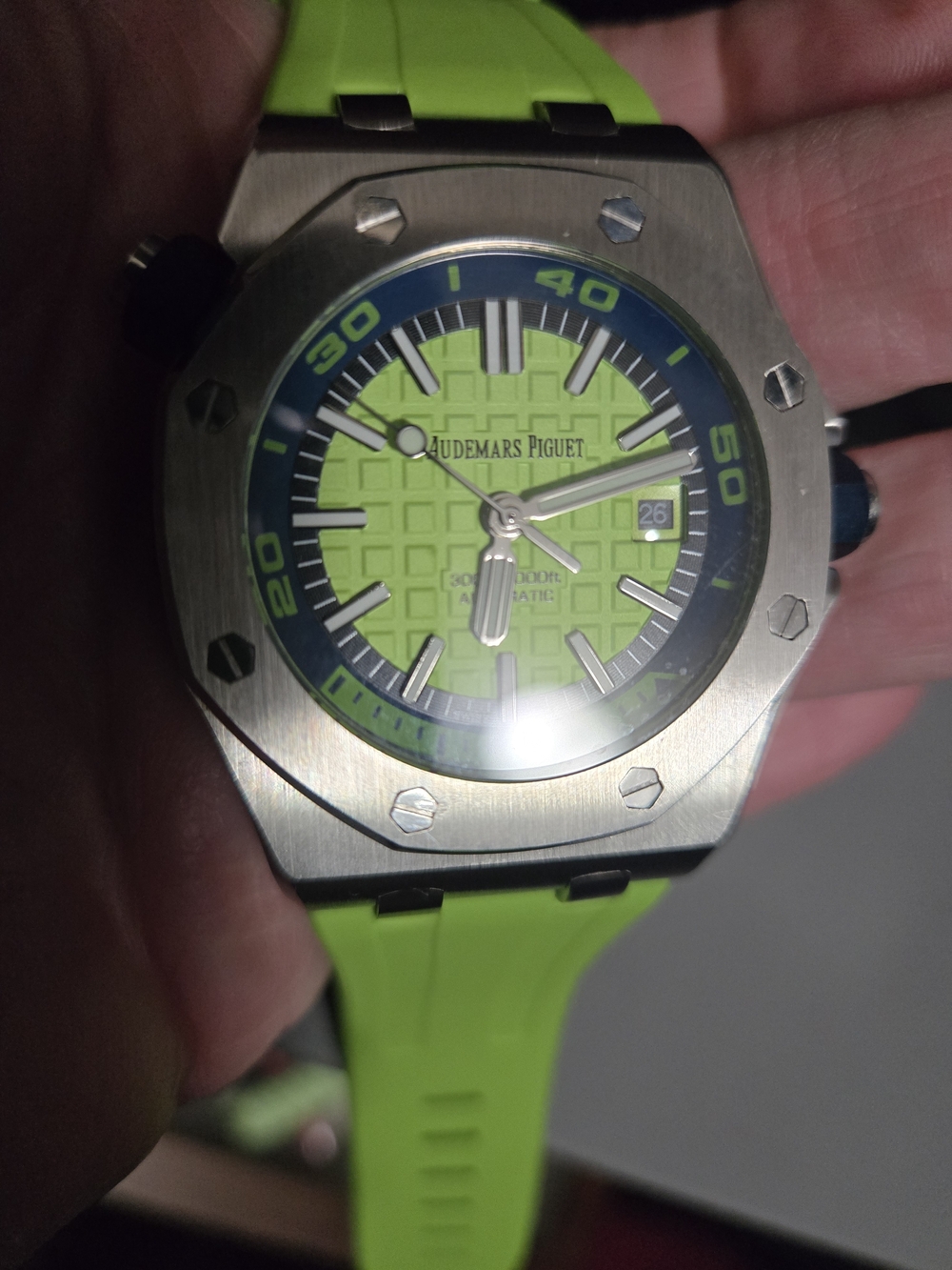 Audemars Piguet Royal Oak Offshore Lime Green Sports Watch